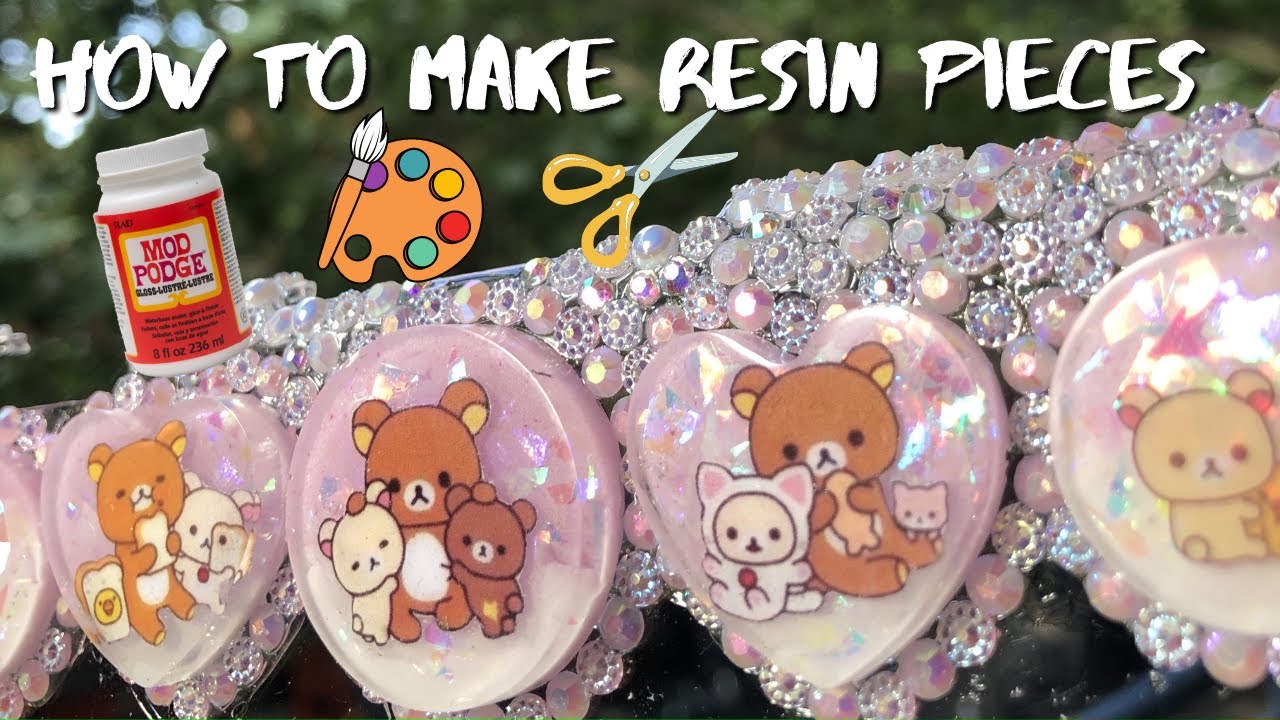 ♡ How To Make Easy RESIN Pieces // Seal Paper Stickers with MOD PODGE tutorial + Unmolding ♡