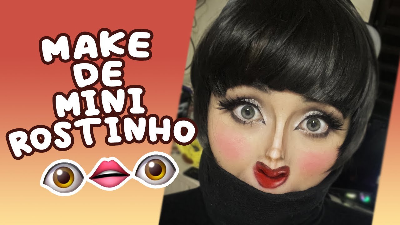 Fazendo uma Make de MINI ROSTINHO 👁👄👁 ✨ - tiemiau