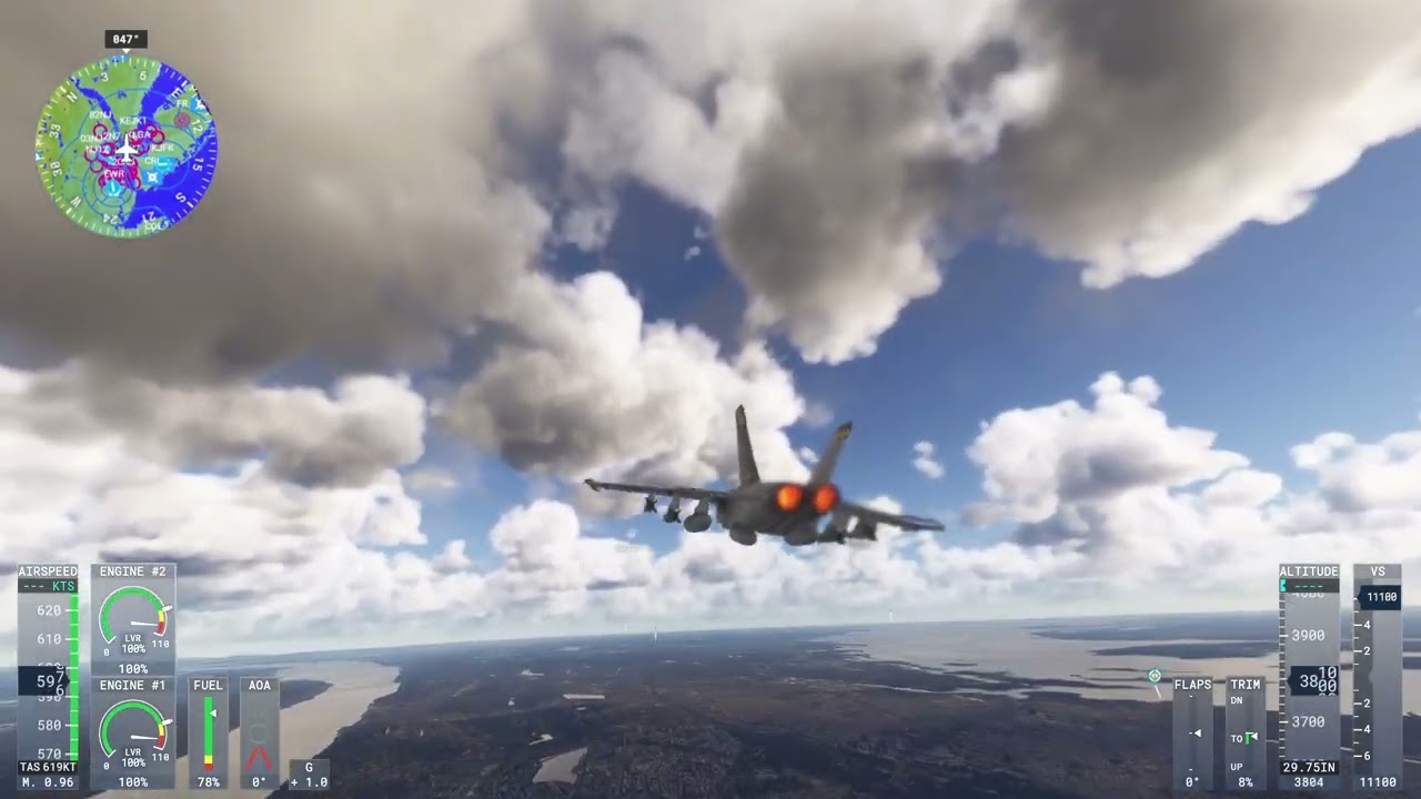 F/A-18 Flight with SayIntentions.Ai ATC