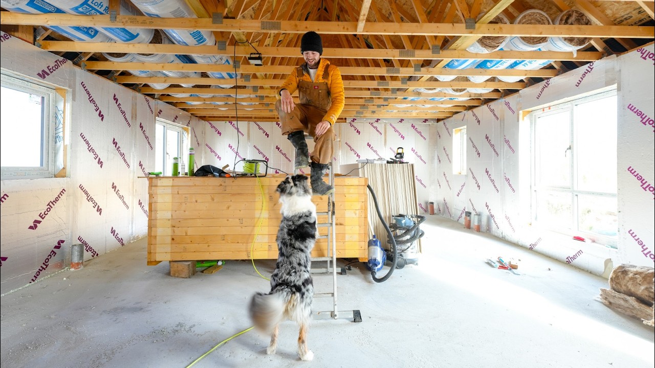 Final layers of insulation for our house build - and salvaging steps for the front door.