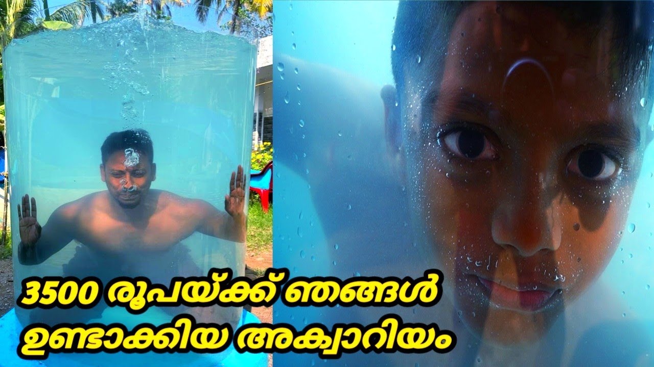 Cheapest aquarium made at home / കുറഞ്ഞ പൈസക്ക് ഞങ്ങൾ ഉണ്ടാക്കിയ ഒരു അടിപൊളി അക്വാറിയം..