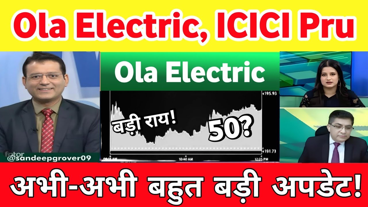 OLA Electric share news | icici prudential amc ipo  news | icici prudential share news today