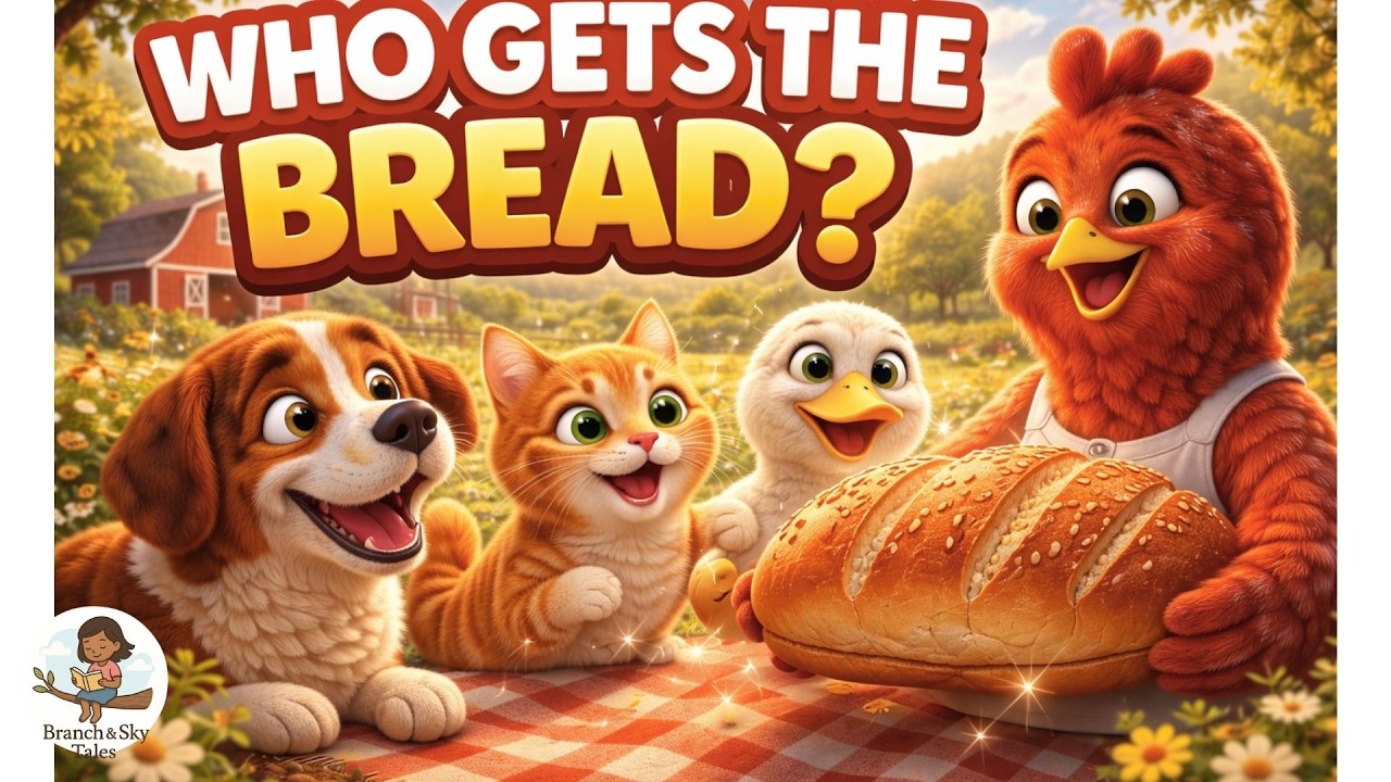 The Little Red Hen 🐔🍞 | A Fun Hard Work Lesson for Kids | Bedtime Story with Moral