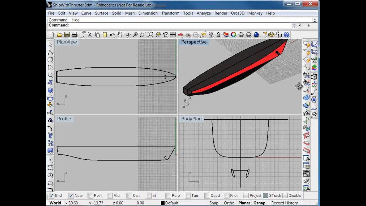 Orca3D Demonstration: Outward Normals