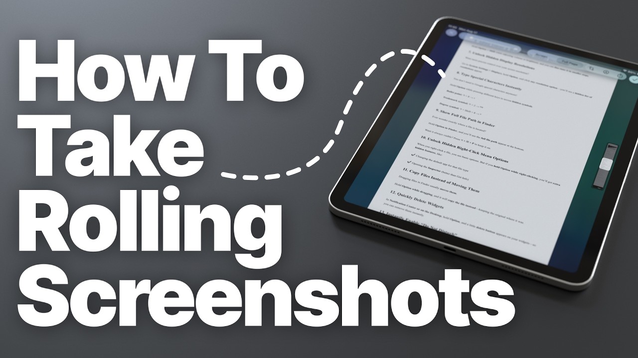 How to Take Full Page Rolling Screenshots on iPad (Without 3rd Party Apps)