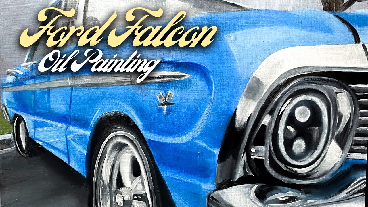 I Painted a 1960s Ford Falcon Deluxe with Real Oil Paints! (Time-lapse) | Driving Canvases