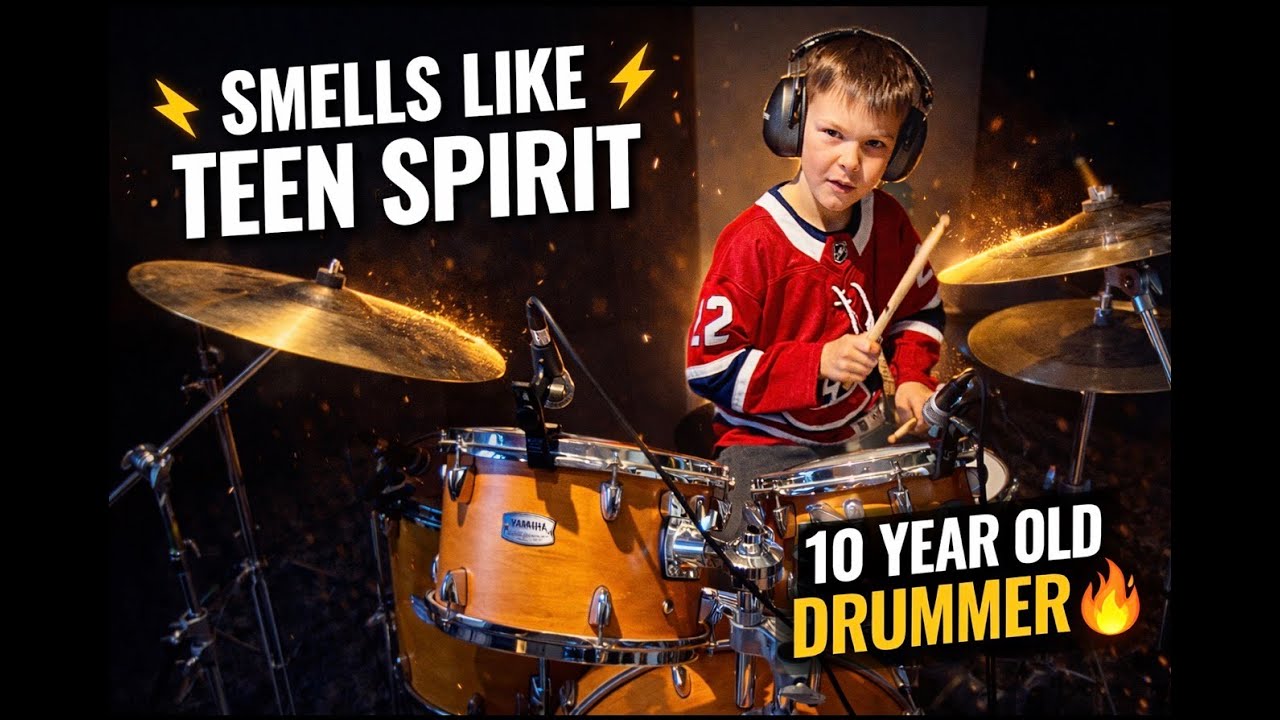 Nirvana - Smells Like Teen Spirit Drum Cover | 10 Year Old