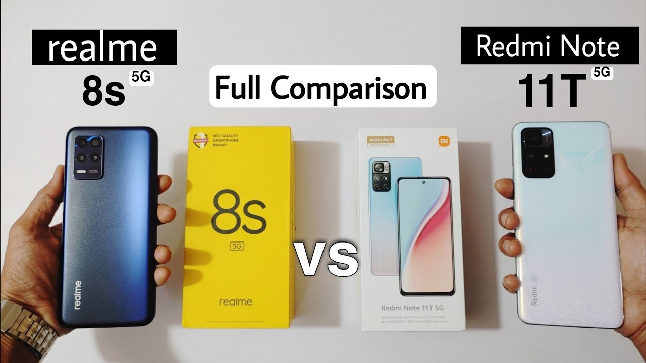 Realme 8s 5G vs Redmi Note 11T 5G Which is Best? ( Speed Test, Camera Test, PUBG Test, Battery Test)