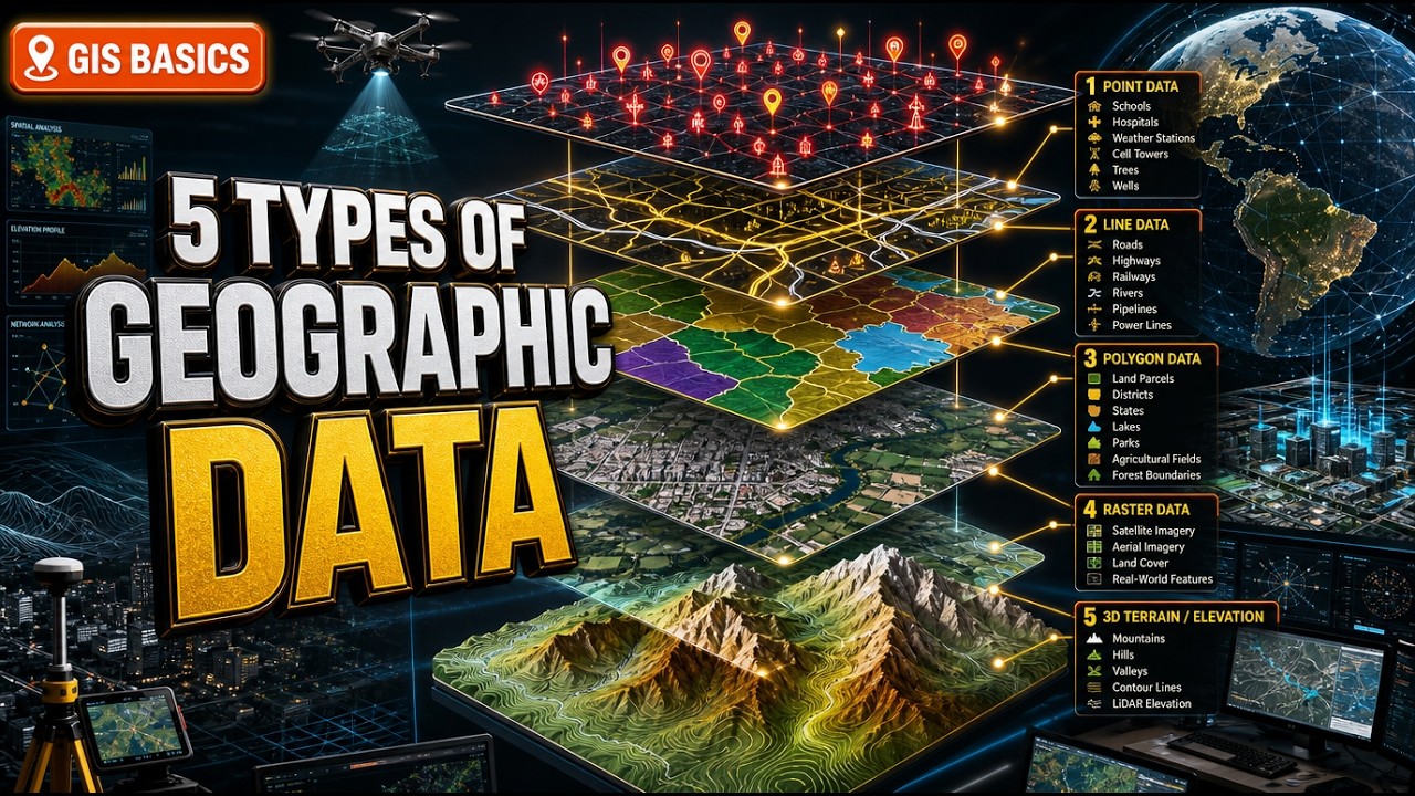 What are the Five Types of Geographic Data?
