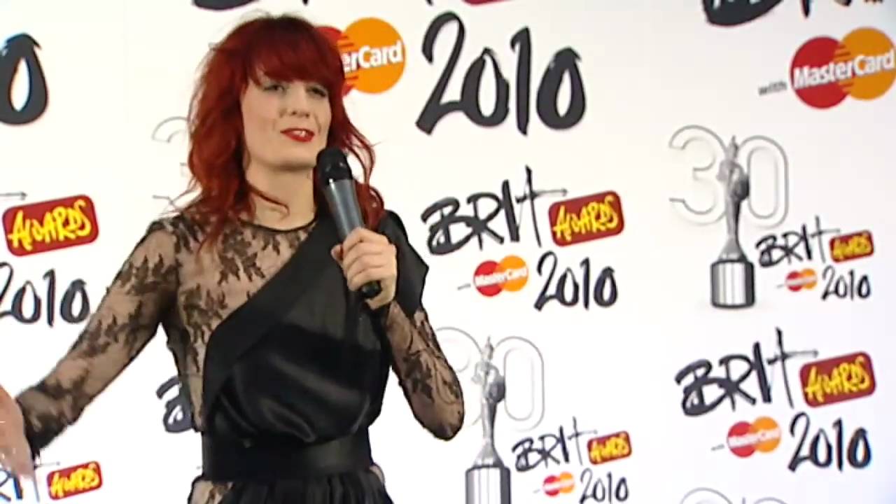 See Florence Welch reacts to her Brits win