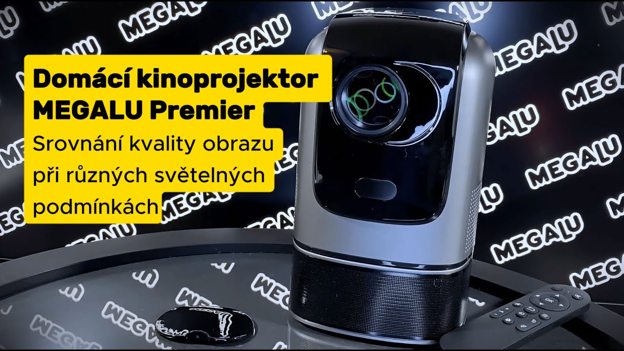 Dom&aacute;c&iacute; kino projektor Megalu Premier: Test kvality obrazu v různ&yacute;ch světeln&yacute;ch podm&iacute;nk&aacute;ch