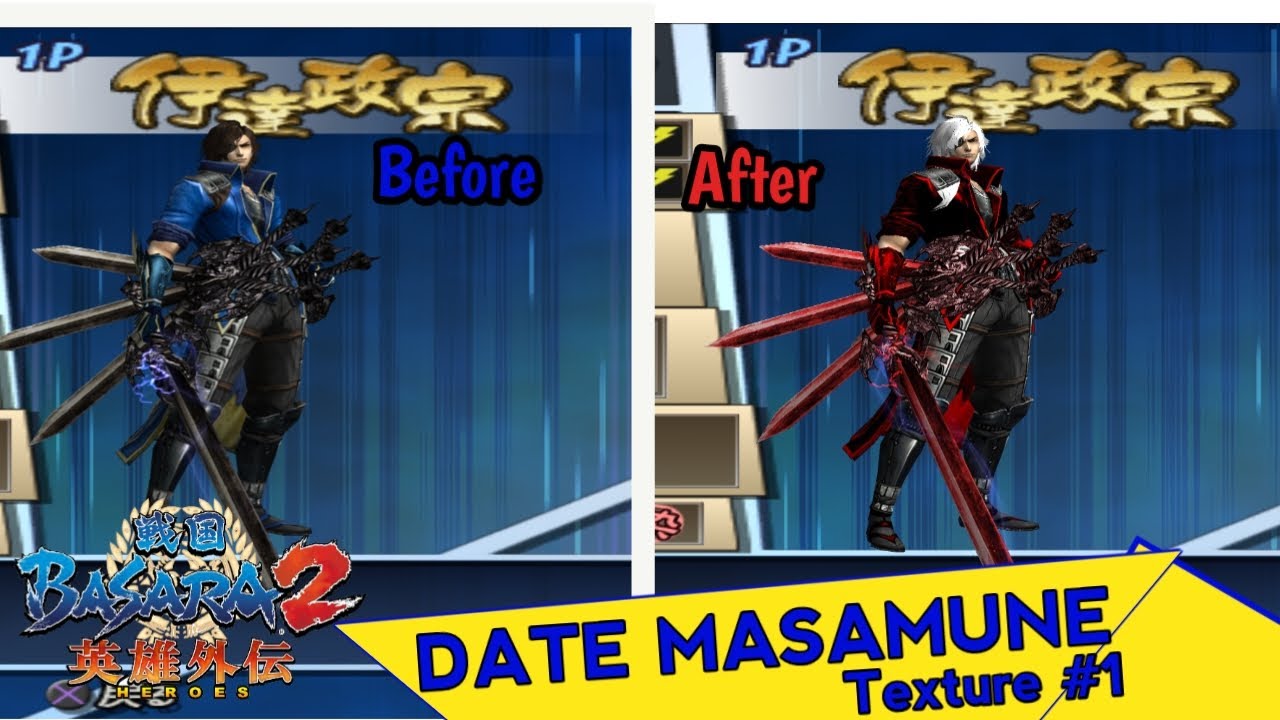 SHARE TEXTURE MOD DATE MASAMUNE #1‼️SENGOKU BASARA 2 HEROES
