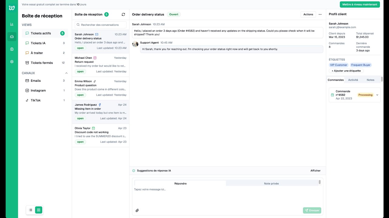 Pr&eacute;sentation de Whatflows &ndash; Automatisez 100% de votre service client e-commerce
