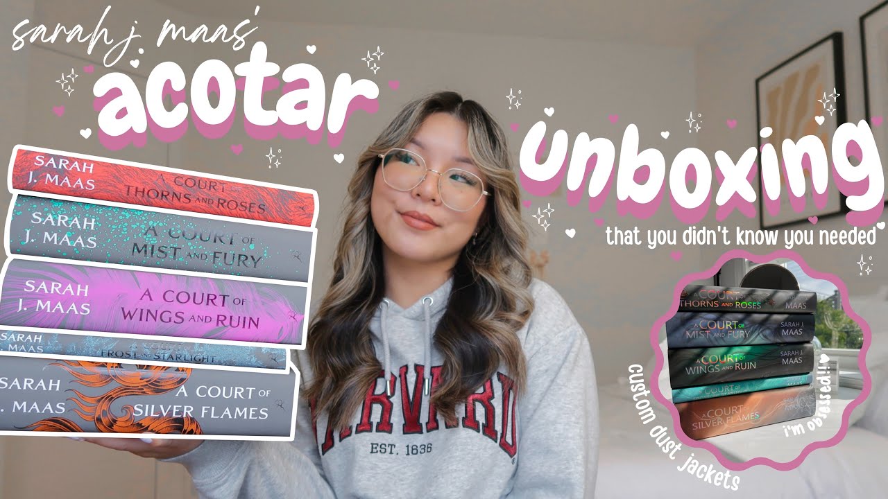 acotar book unboxing asmr 📤📦☁️ custom dust jackets + GIVEAWAY