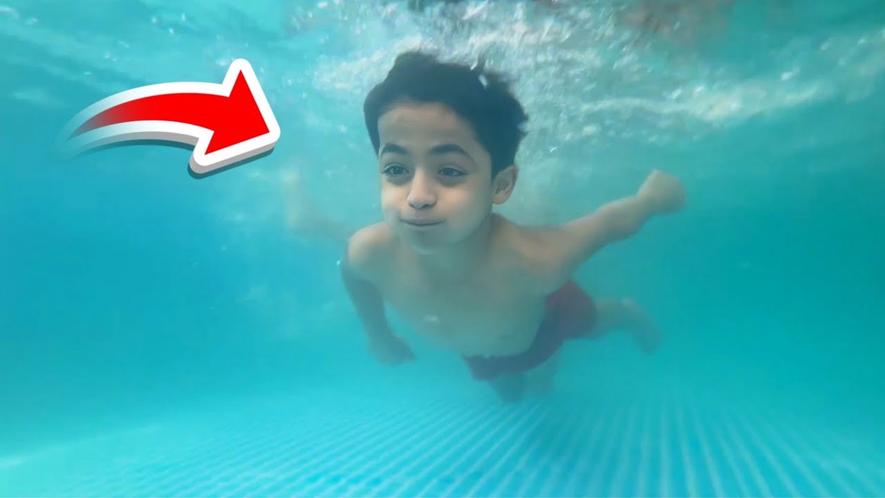 تحدي الغوص تحت الماء 🏊‍♀️ تعلم مهارات السباحة
