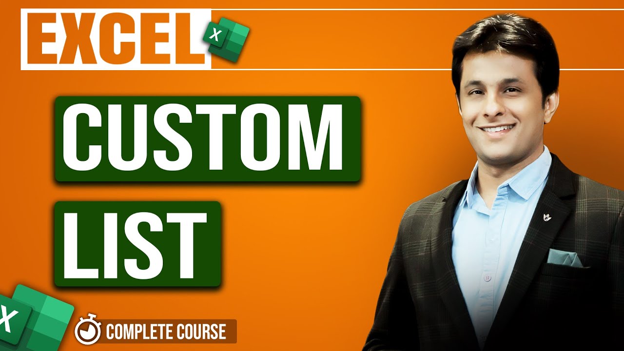 1.4 How to Create a Custom List in Excel | Excel Automation Tutorial