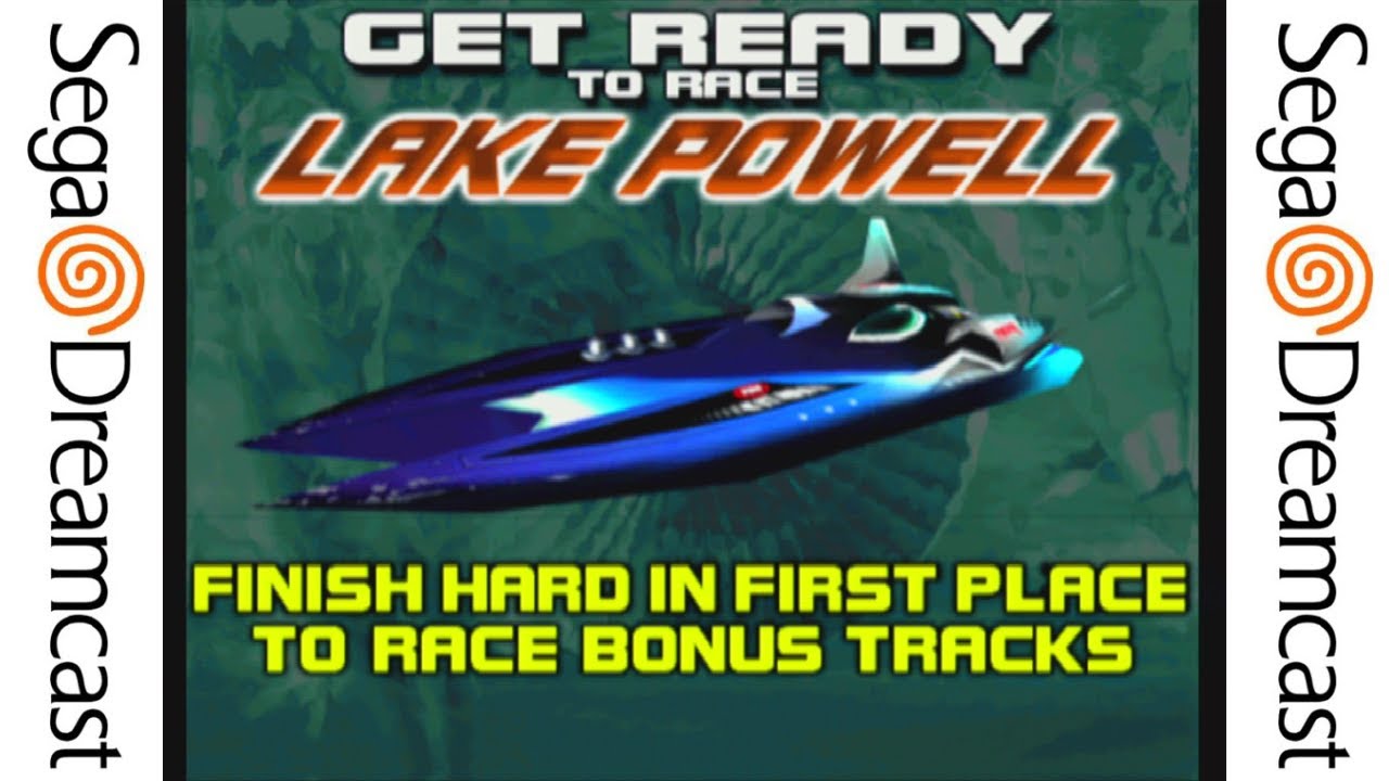 Hydro Thunder Lake Powell, SEGA Dreamcast 1st Place Run