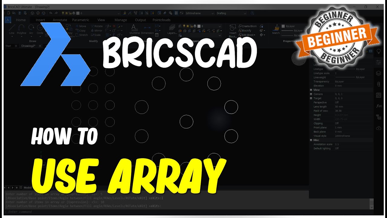 BricsCAD How To Use Array