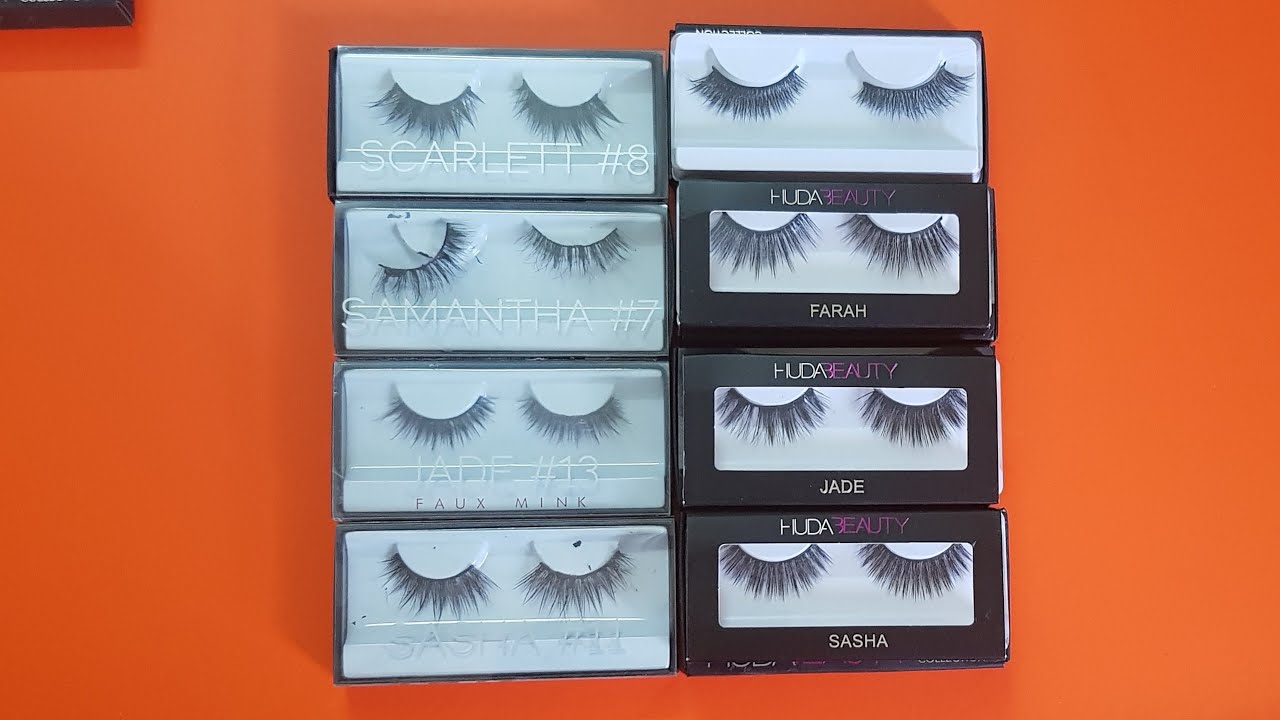 Real vs fake hudabeauty lashes | comparison of real & fake lashes|