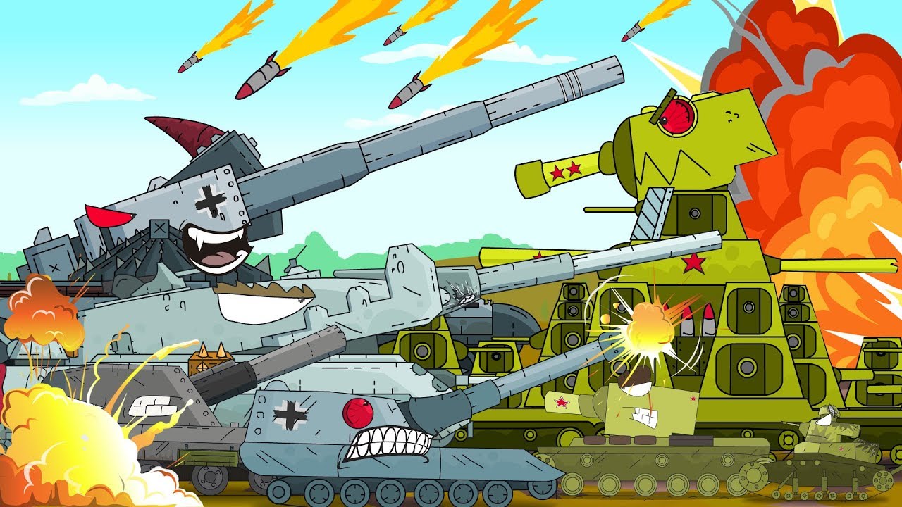 КВ-44 попал в окружение. Мультики про танки.