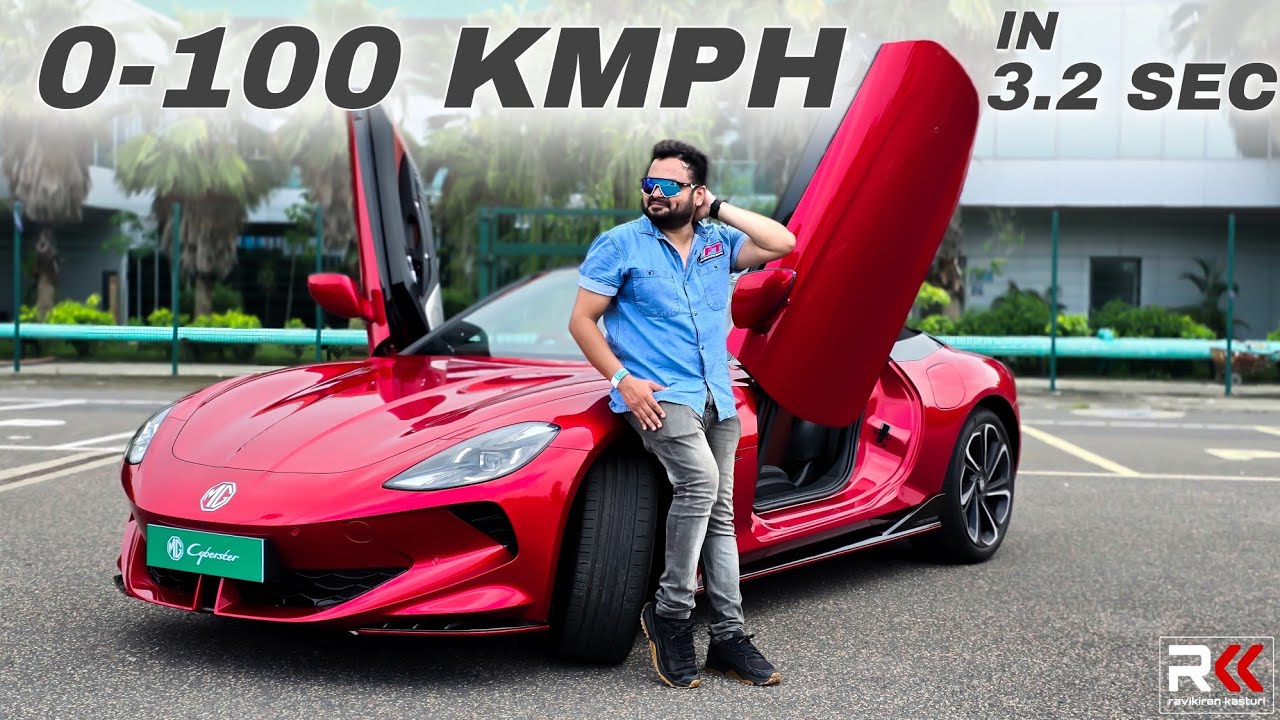MG Cyberster Review - Very Fast Sports Car |Top Speed & Slalom Test #ravikirankasturi 