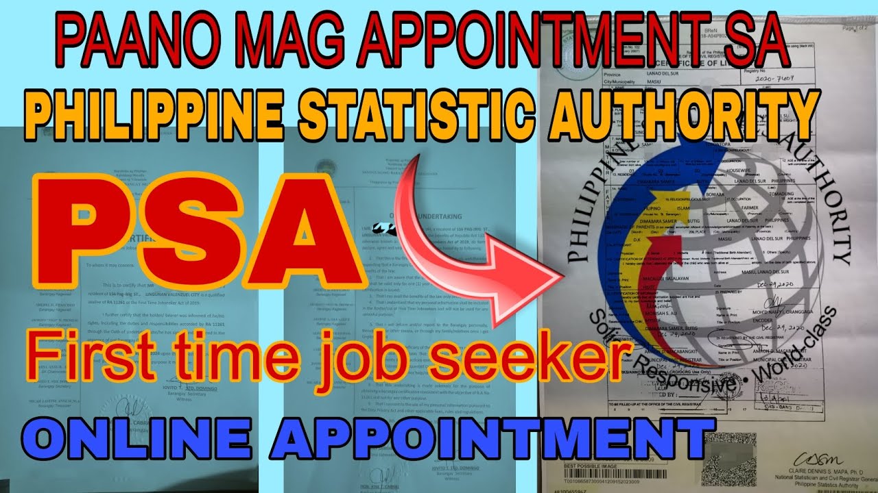PAANO MAG APPOINTMENT SA PSA ng BIRTH CERTIFICATE | FIRST TIME JOB SEEKER