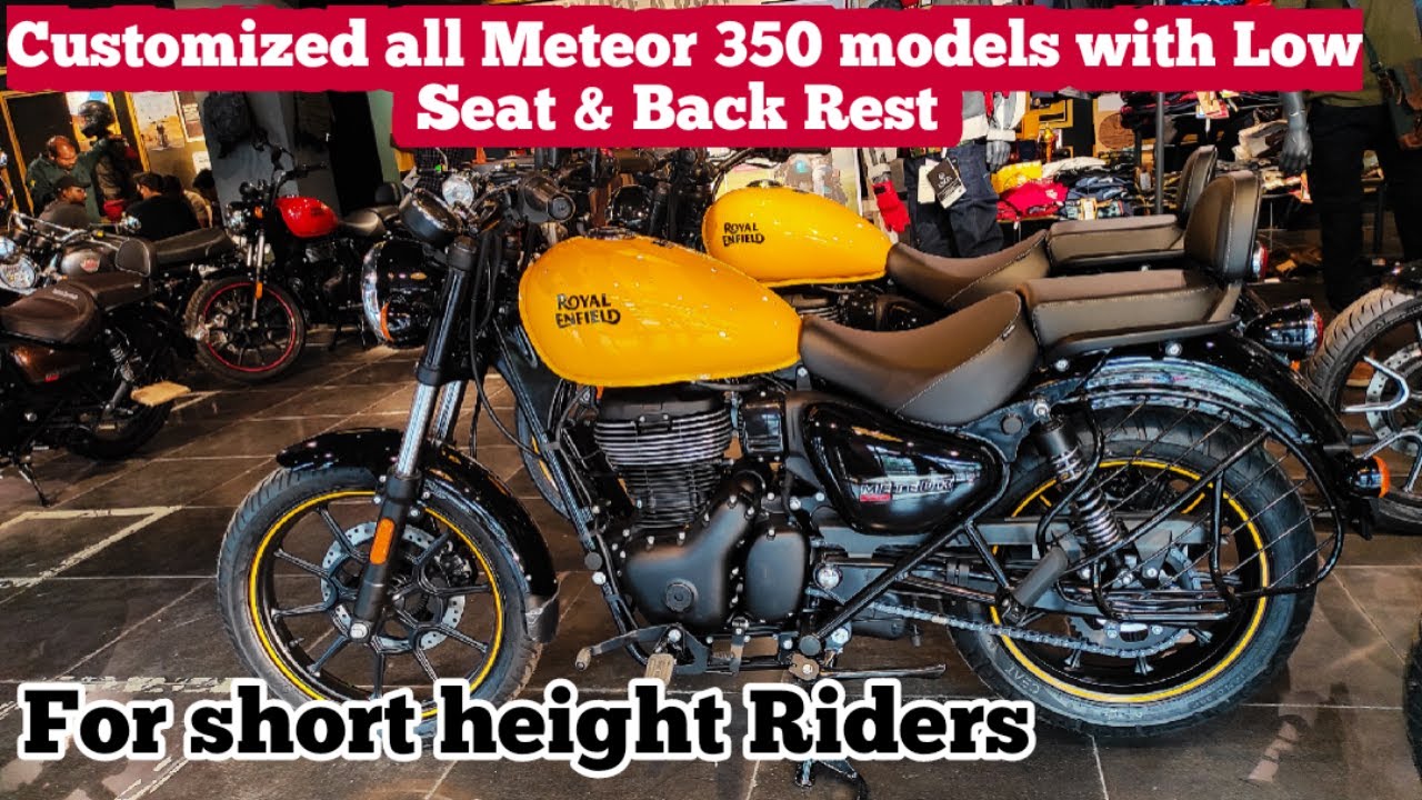 Company Customized Low Seat & Back Rest Meteor 350 Fireball, Stellar & Supernova ||