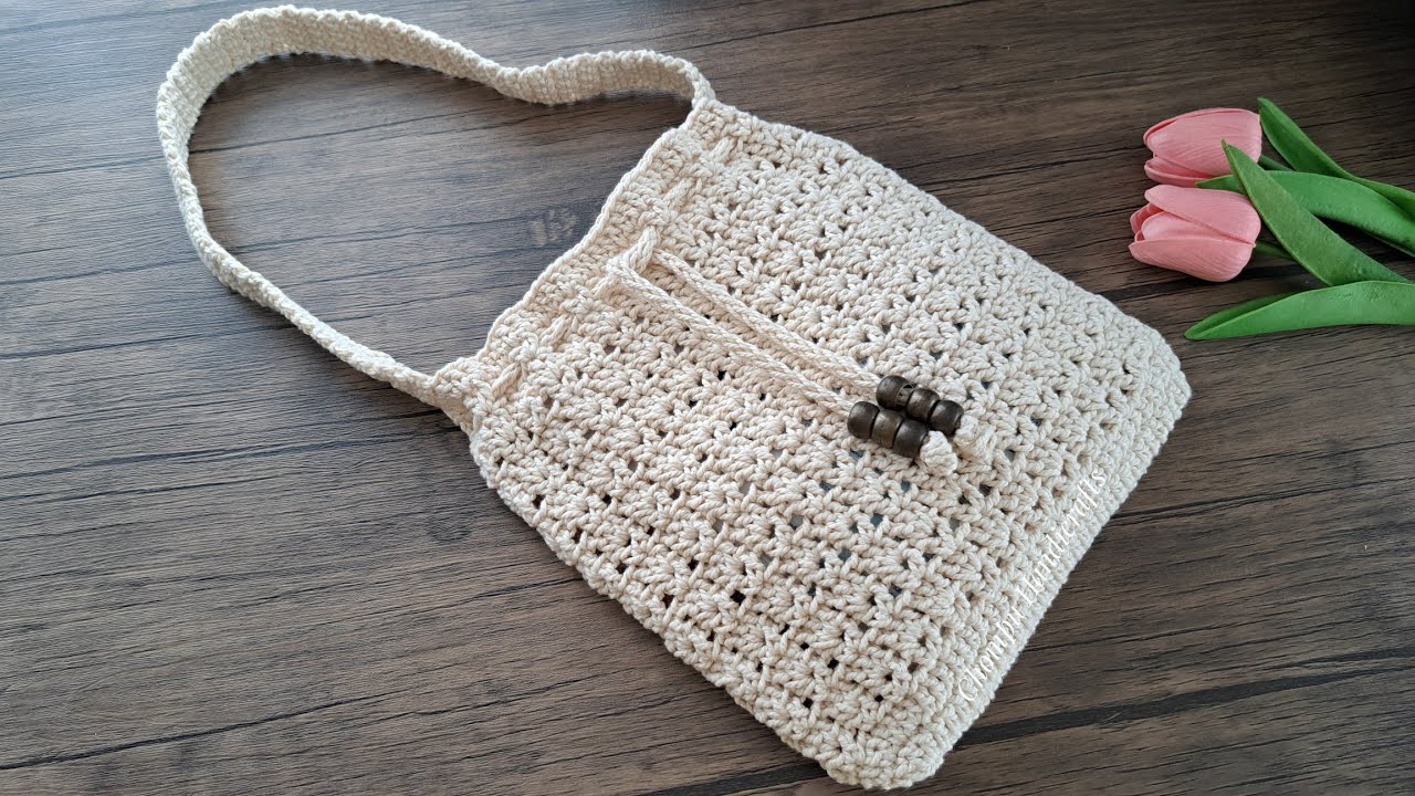 Crochet bag tutorial | Crochet shoulder bag for beginner