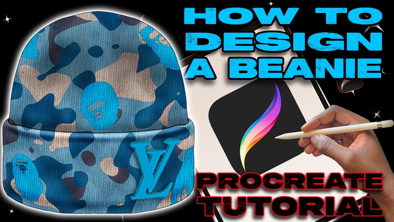 Clothing Brand Design Procreate Tutorial: How To Design a Beanie