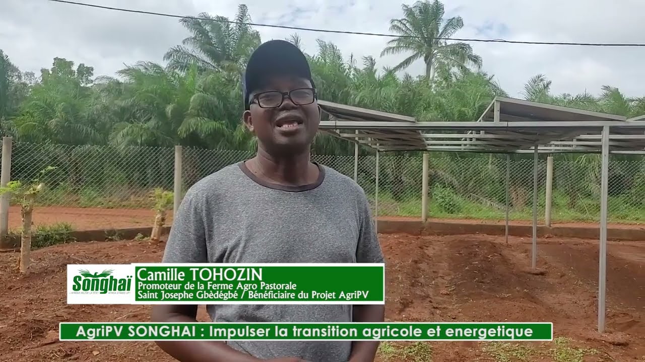 Installation AgriPV chez le fermier TOHOZIN Camille - Ferme St Joseph GBEDEGBE à Agbangnizoun