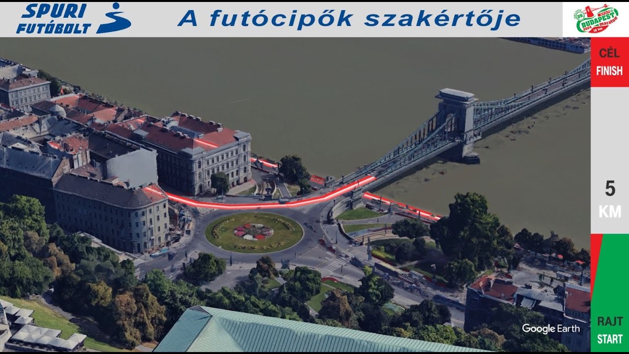 39. SPAR Budapest Maraton 2024 -  S-BUDGET 10 km &uacute;tvonal anim&aacute;ci&oacute;
