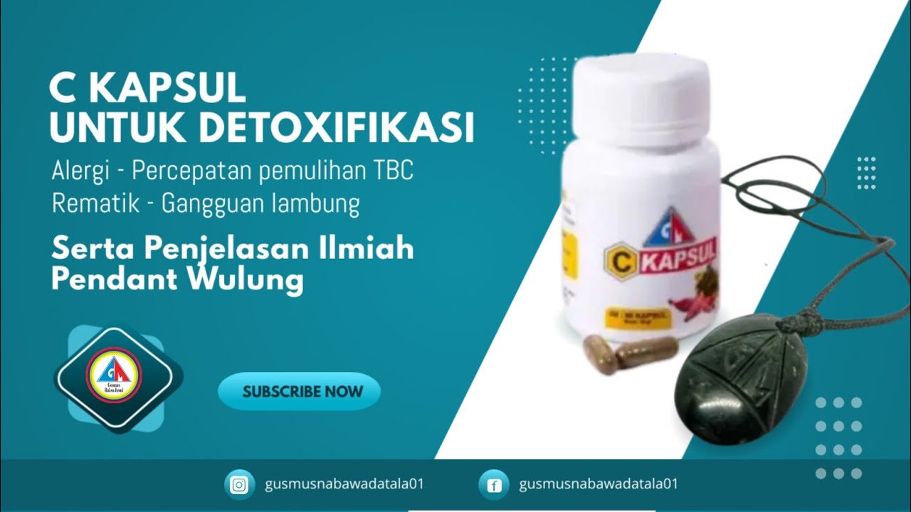 C KAPSUL UNTUK DETOXIFIKASI SERTA PENJELASAN ILMIAH PENDAN WULUNG