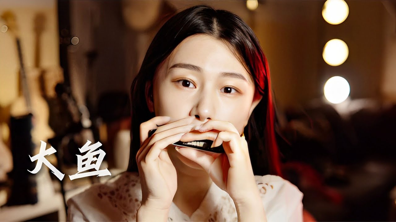 不妨大胆一点，爱一个人，攀一座山，追一次梦！园园口琴演奏经典歌曲《大鱼》【吹口琴的小园园】