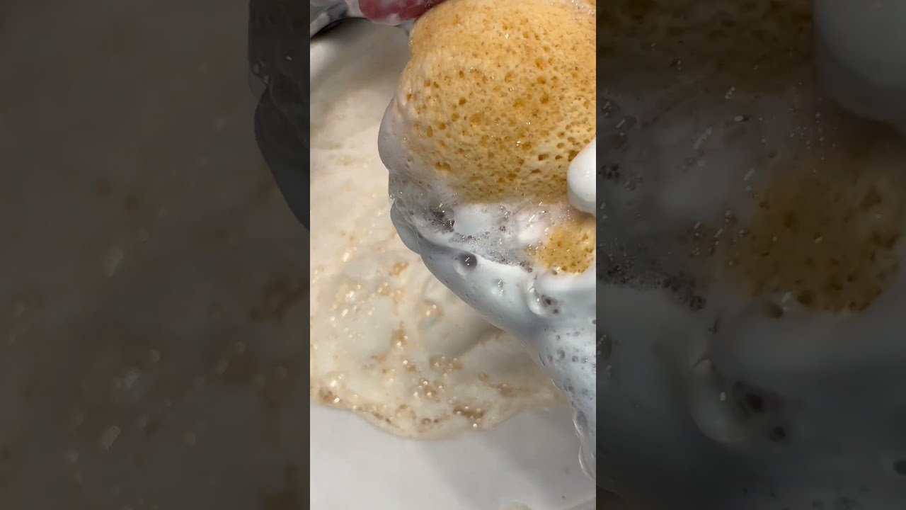 Frothy foamy suds.