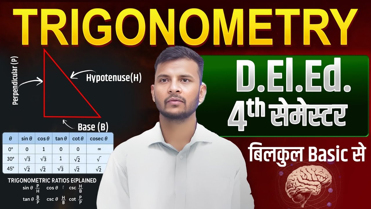 CLASS- 01 / TRIGONOMETRY (त्रिकोणमिति) / up deled 4th semester math