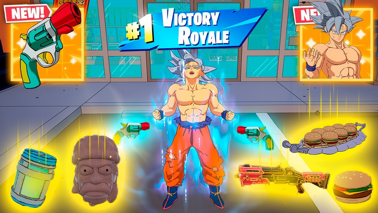 GOKU ULTRA INSTINCT vs NEW MYTHIC'S CHALLENGE (NEW!! Fortnite Chapter 6 The Simpsons)