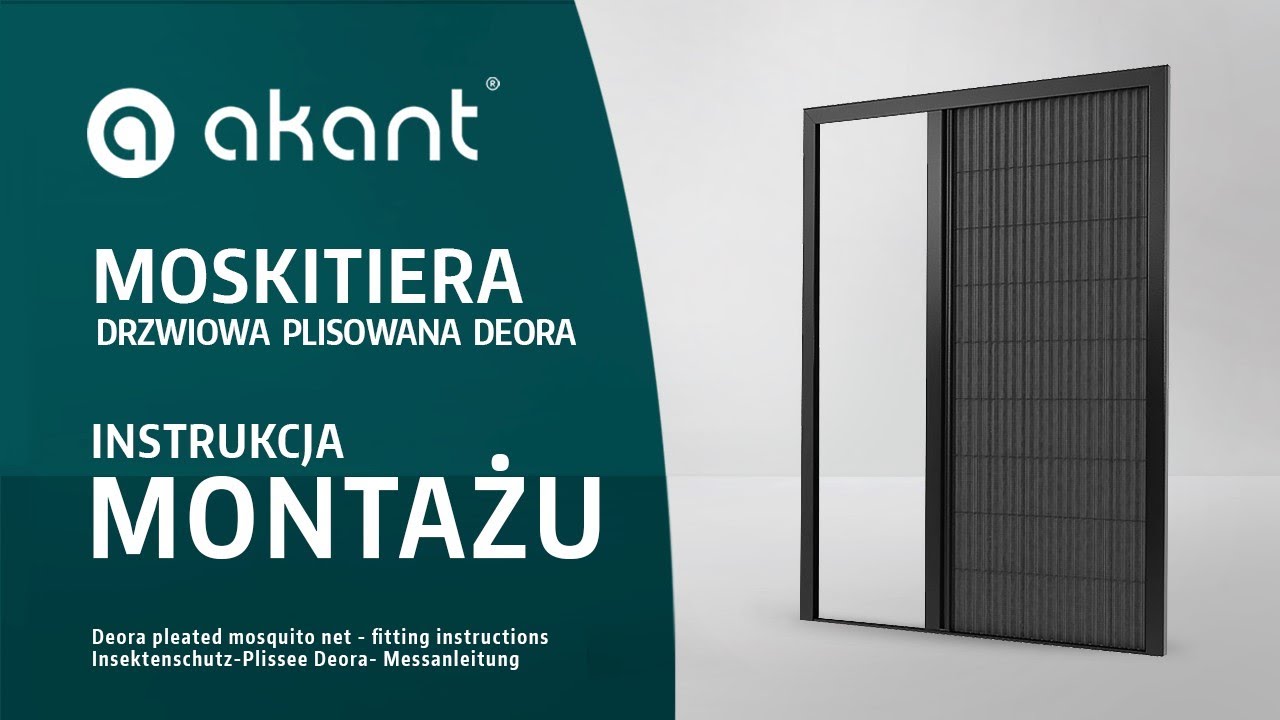 Moskitiera plisowana Deora - instrukcja montażu