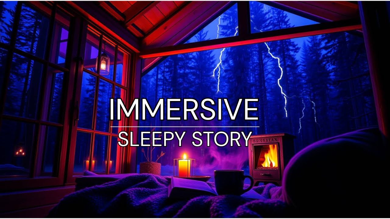 The Coziest Cabin Rain Story | Raindrops on the Roof | Immersive Sleep Story(Rain & Thunder sound)