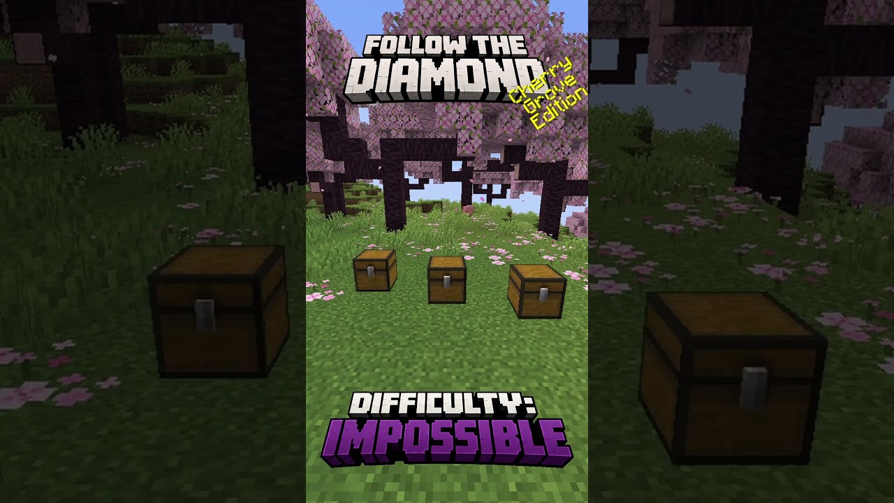 Follow The Diamond - Impossible - Cherry Grove Edition #minecraft #puzzle #interactive