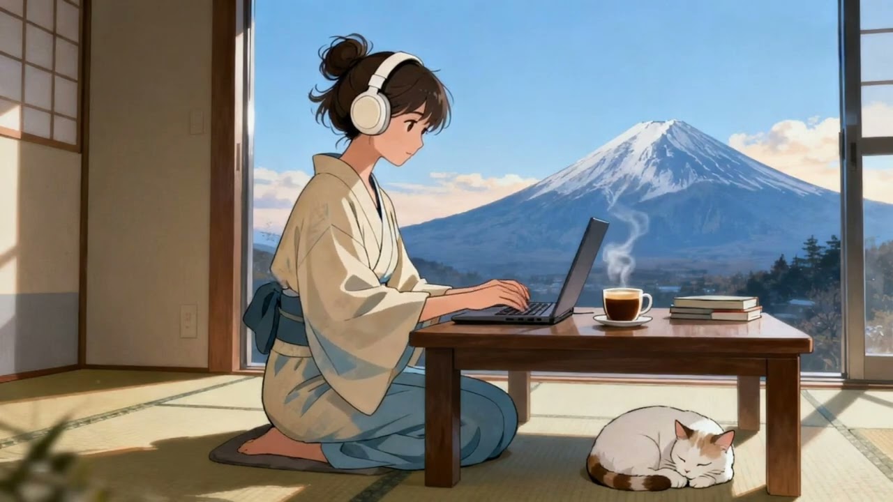Mount Fuji Morning Lofi 🌄 Calm Focus Music | สมาธิยามเช้า