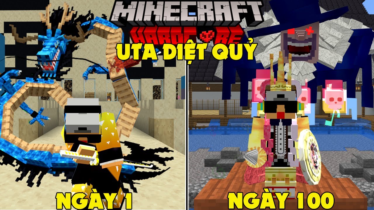 RAKYVN LÀM UTA ĐI DIỆT QUỶ SINH TỒN 100 NGÀY TRONG MINECRAFT SIÊU KHÓ !