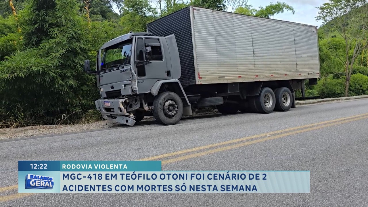 Teófilo Otoni: MGC-418 registra dois acidentes com mortes na semana.