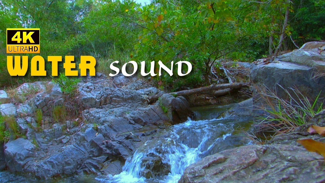 4K Water Sound The Best for sleep | No Music Smooth Natural