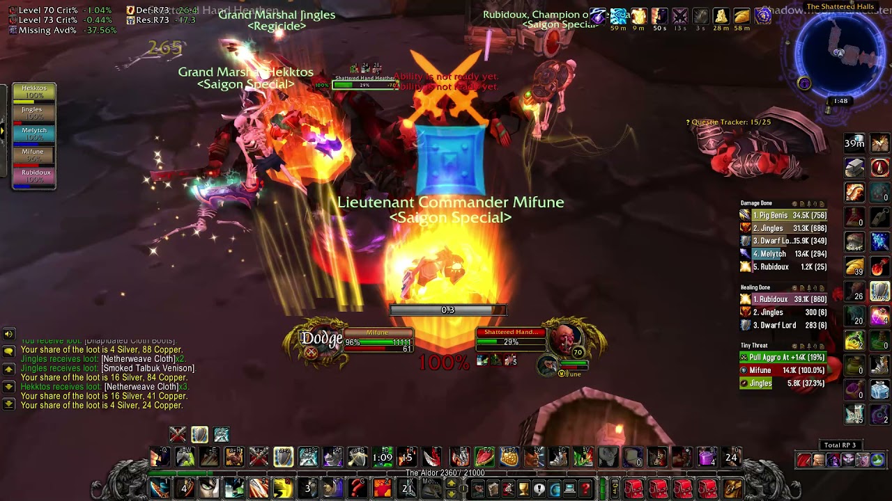 Tanking Heroic Shattered Halls (Dwarf Warrior PoV)