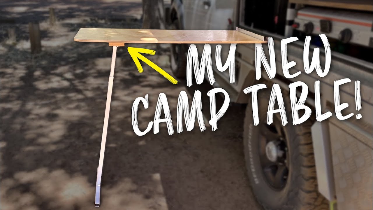Simple clip-on camp table | DIY canopy kitchen setup ideas