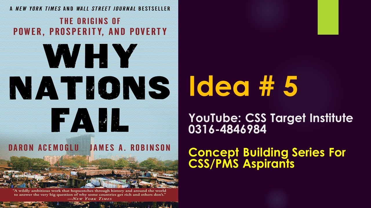 Why Nations Fail Book | Idea 5 | CSS Highly Recommended book | CSS | CSS Special | PMS