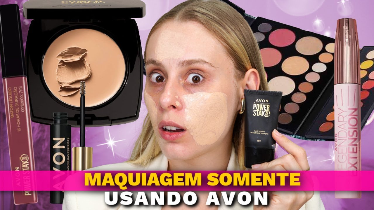 MAQUIAGEM COMPLETA usando UMA MARCA *AVON*
