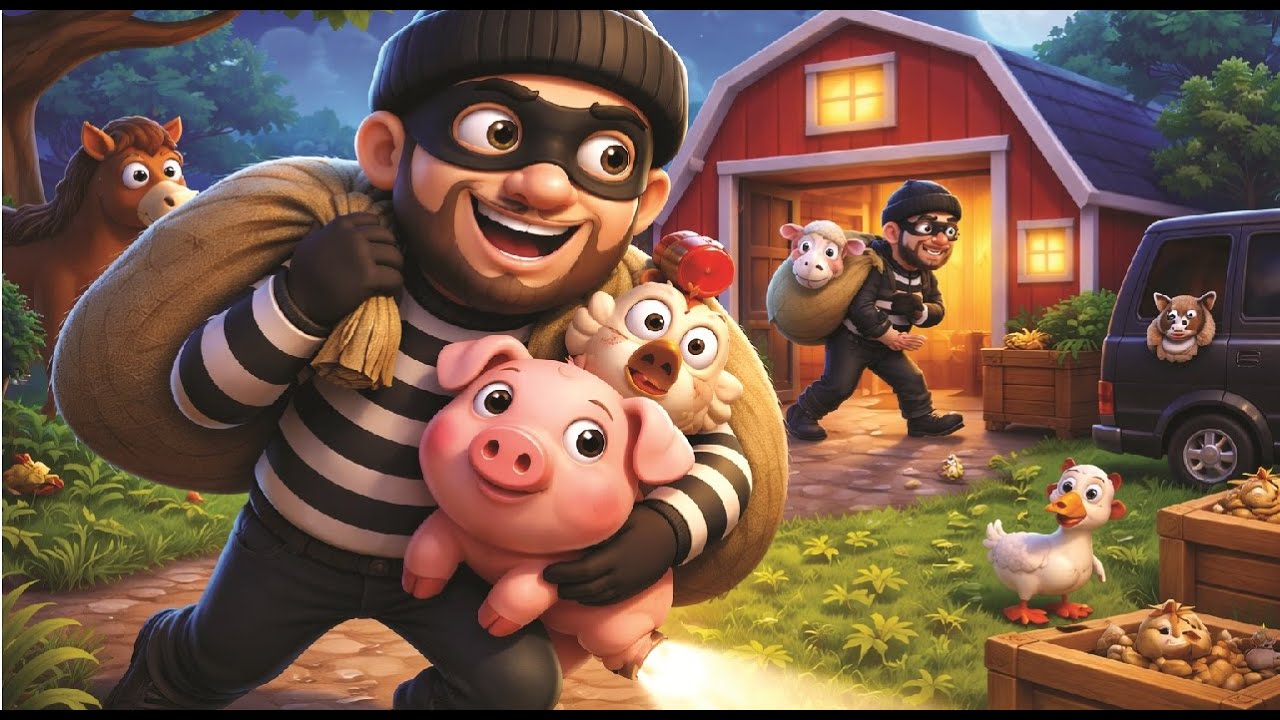 Old MacDonald Had a Farm Story | Thief Stole Every Animal! 😱🚓 long story for kids