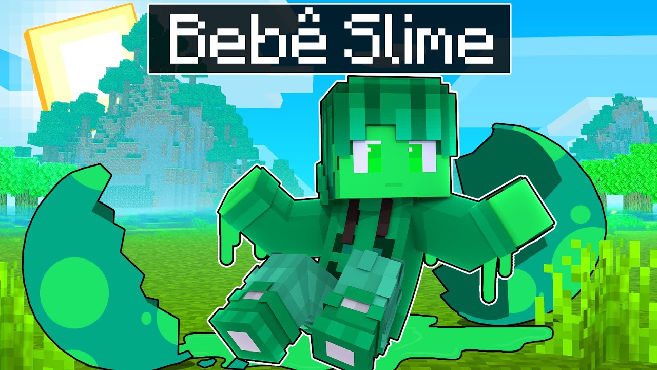 NASCI como um BEBÊ SLIME no Minecraft