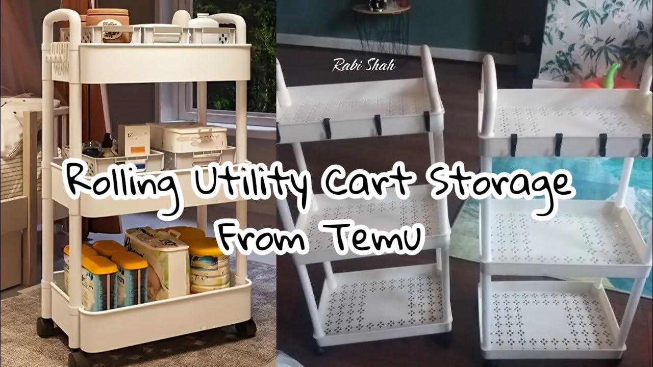 Rolling Utility Cart Storage From Temu | 3-Tier Rolling Storage Rack From Temu 